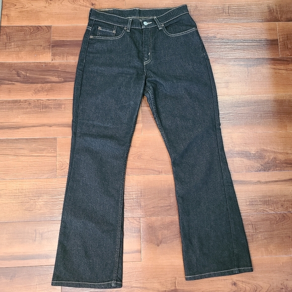 Levi's Denim - Vintage Levi 515 Womens 10 Short Dark Bootcut Lower Rise Y2k 2002 Black Wing
